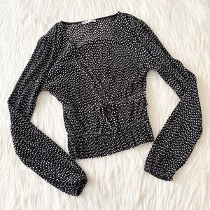 Zara Black Dotted Blouse